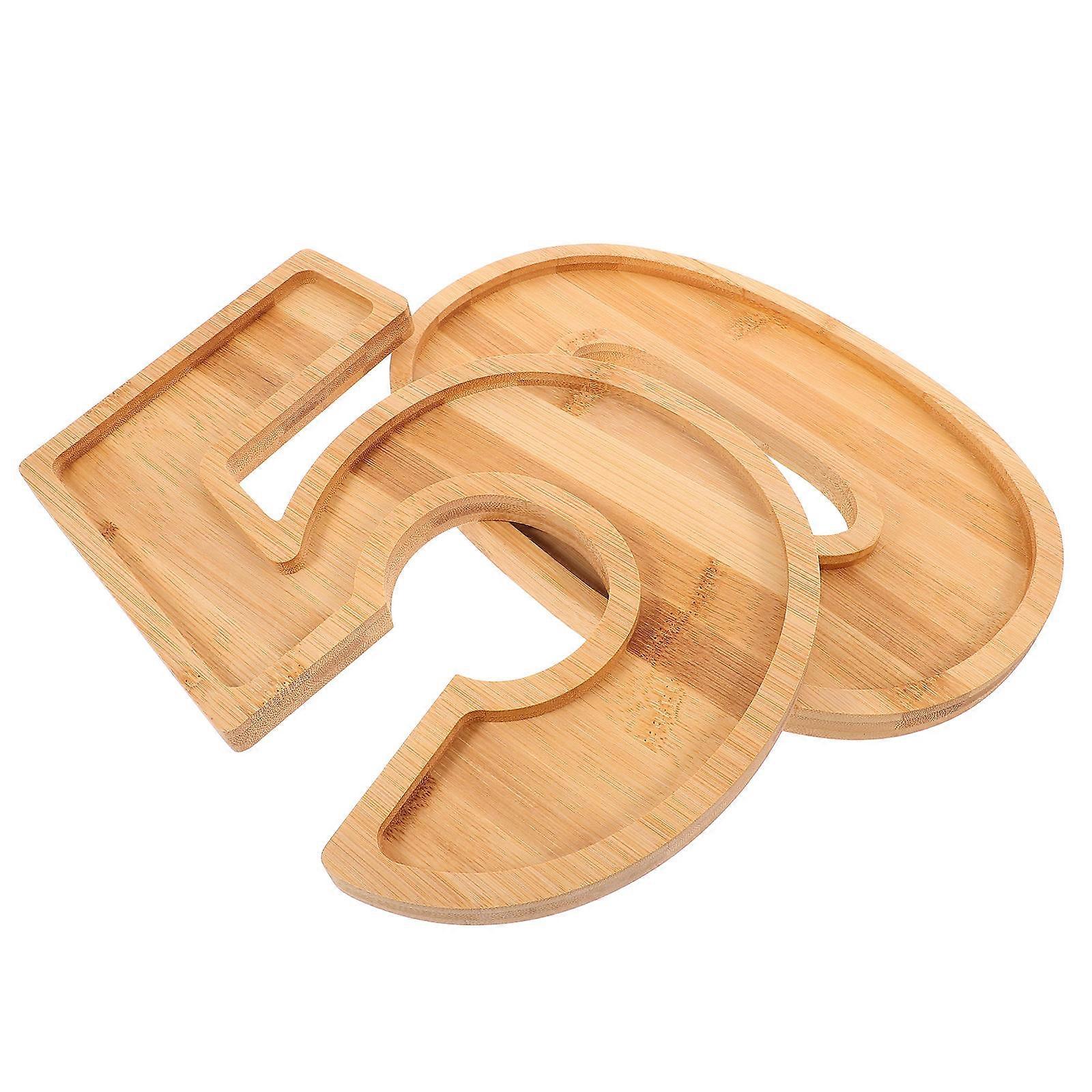 Wood Charcuterie Board Number Shape for Snack Serving 1Set