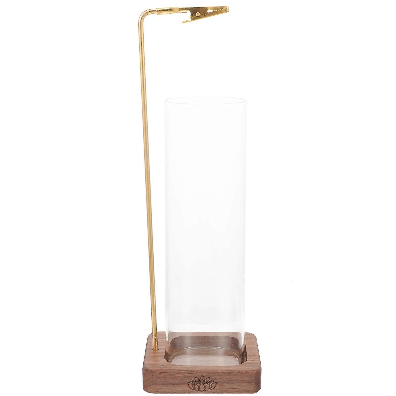 Porte-encens en verre avec verre pour utilisation de bureau, 3 pièces