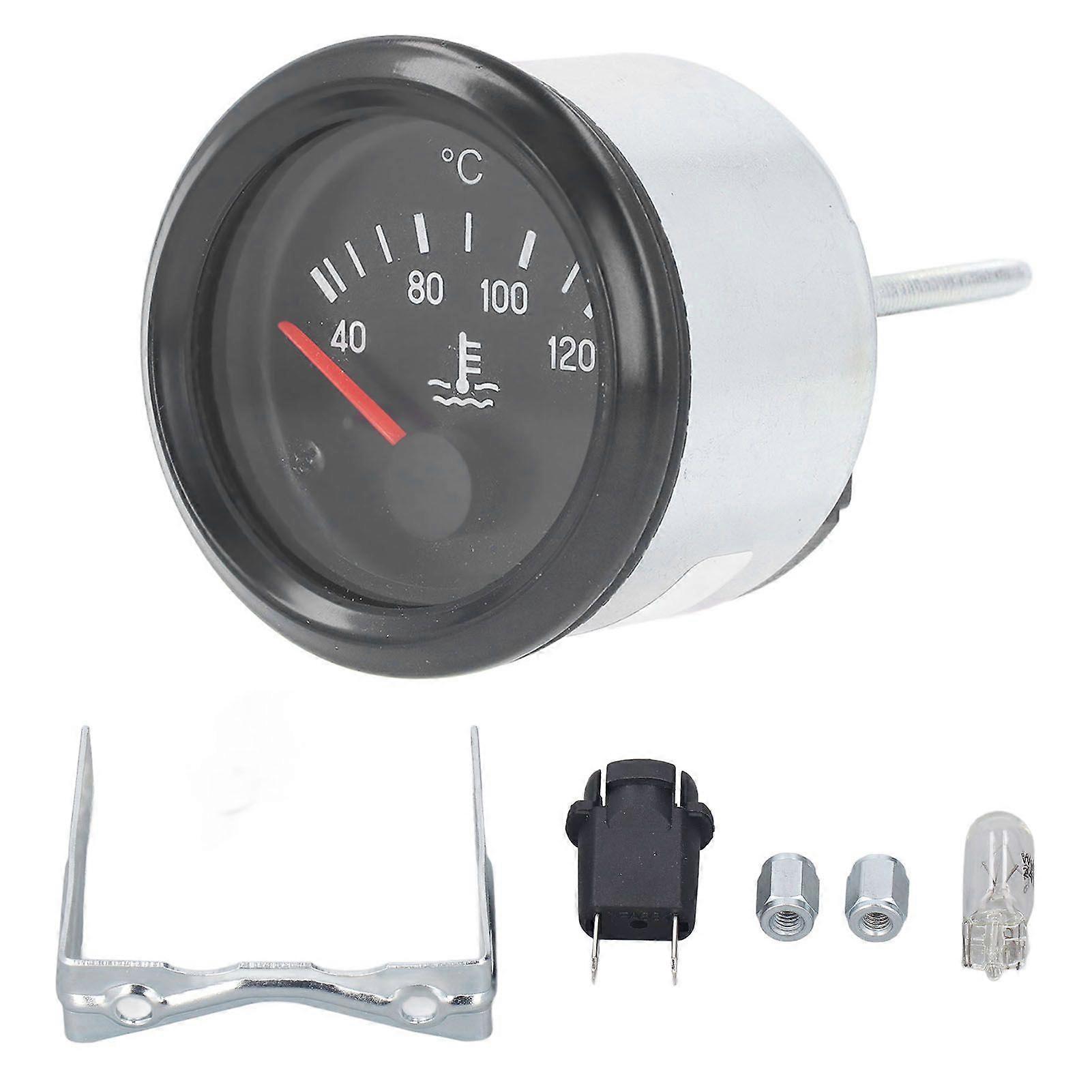 Wassertemperaturanzeige 40 bis 120 52mm Aluminiumlegierung Motor LED Wassertemperatur Thermometer Meter 12V310030002