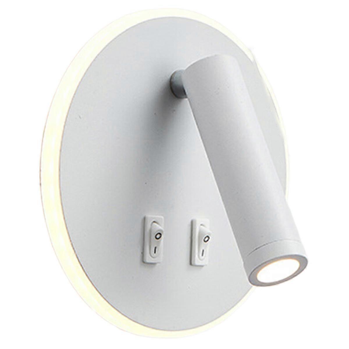 Mounted Eye Protection Rotatable Wall Reading Light Round White