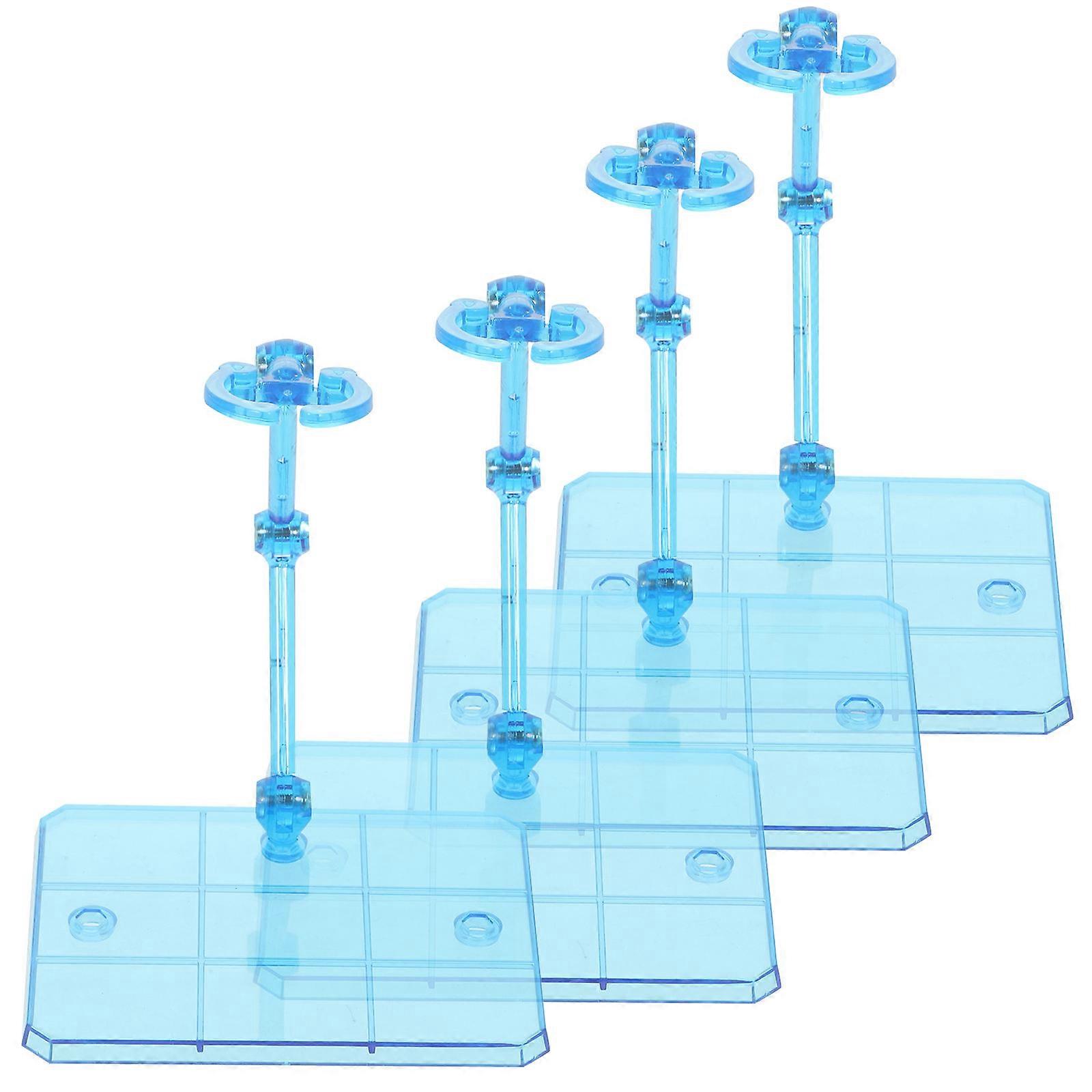 Adjustable Action Figure Support Base for 20Pcs Blue Plastic Stands