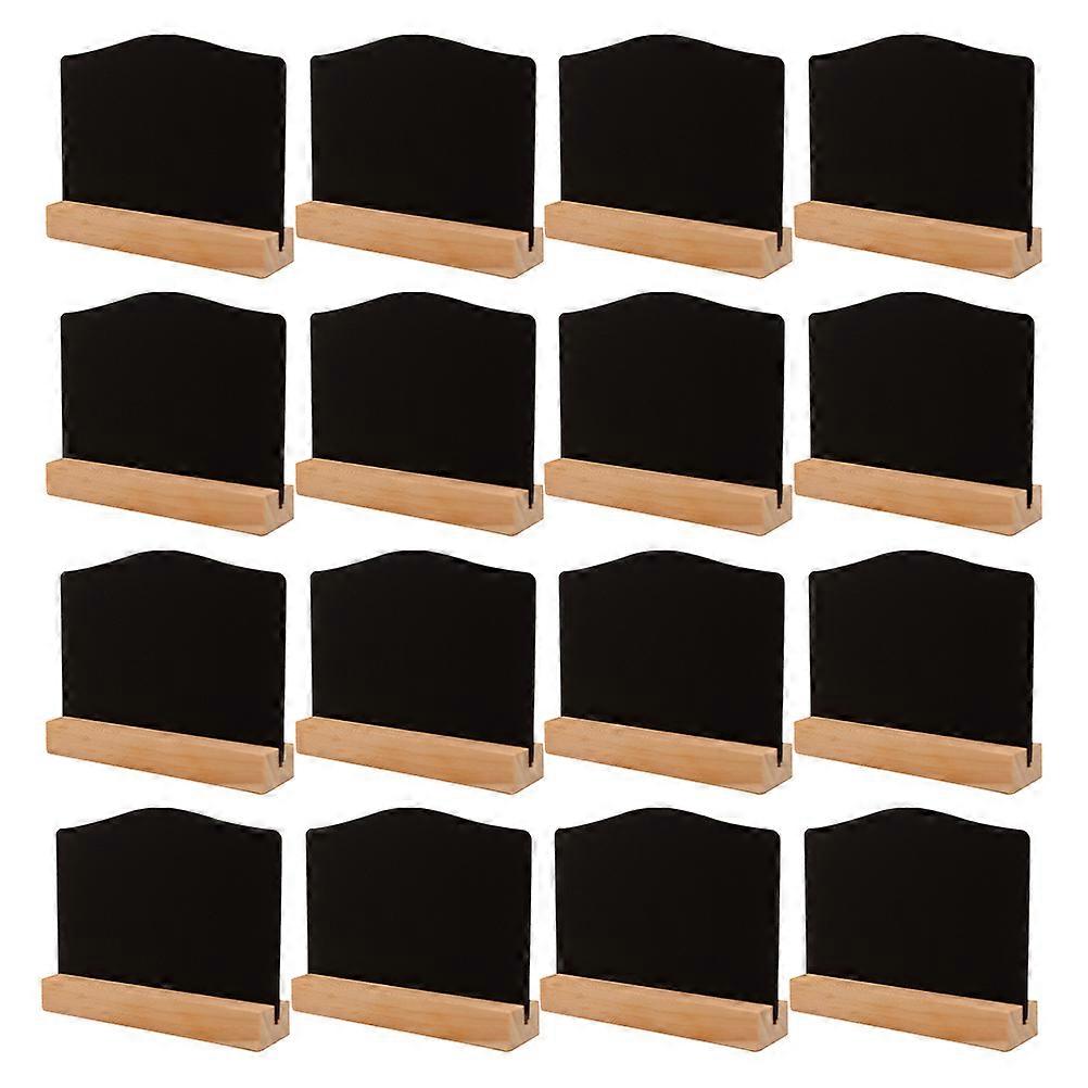 Double-Sided Mini Wooden Chalkboard for Erasable Messages 32Pcs Set