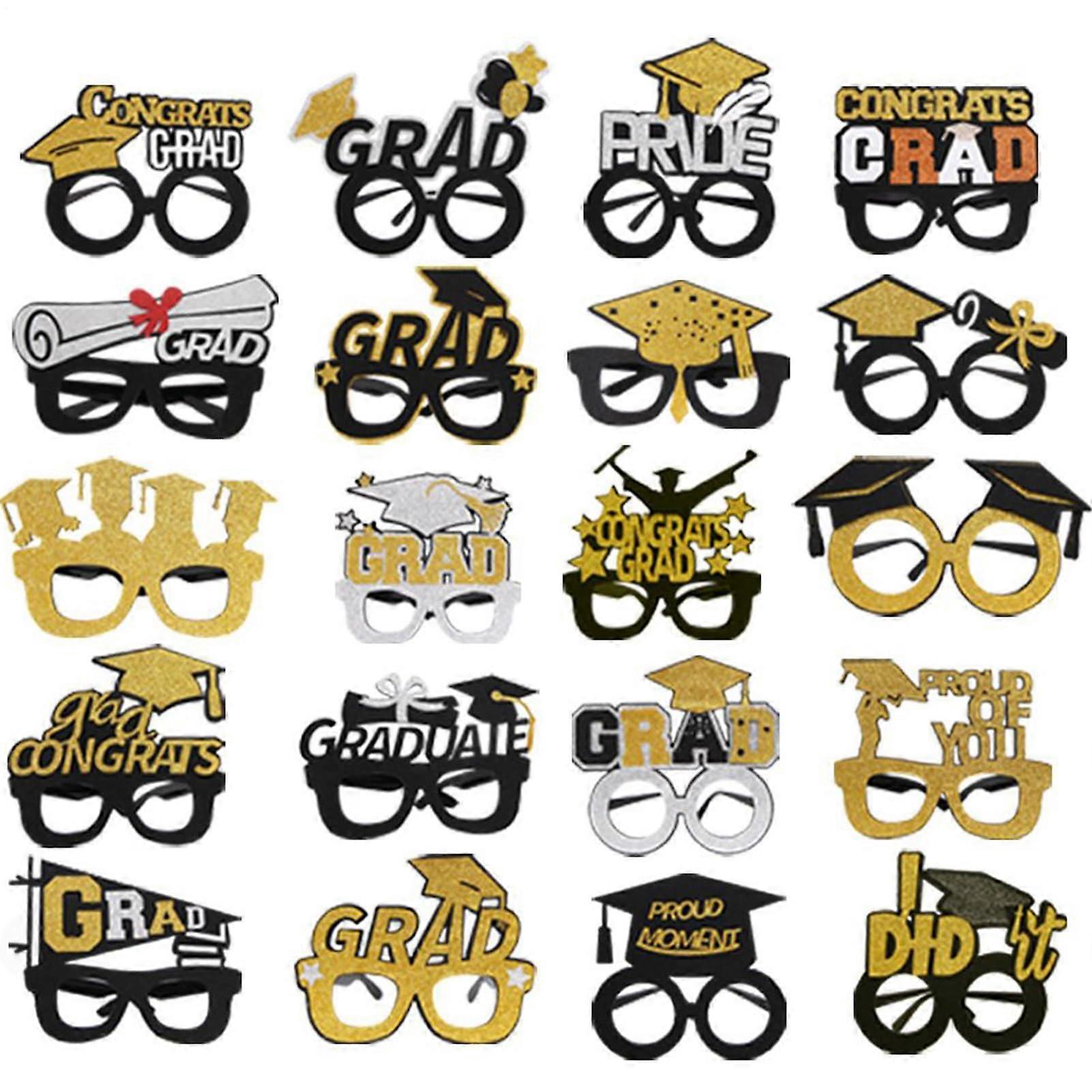 Graduation Photo Booth Props Class Of 2025 Glasses Felt Eyeglasses Prop For Outdoor Parties Preschool To College