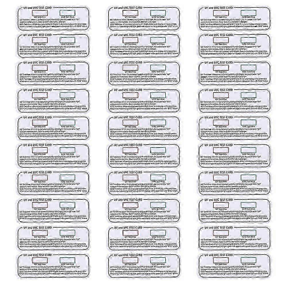 30Pcs UVC Testing Strips Disinfection Cabinet Testing Cards Indoor UVC Light Identifiers Test Cards