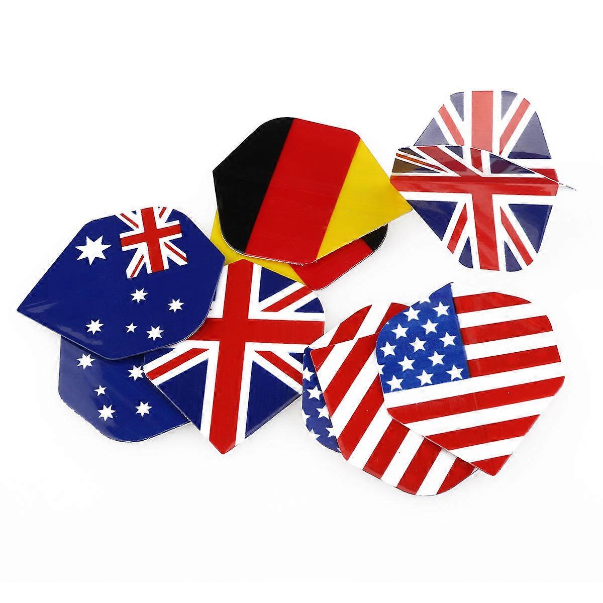 National Flag Flight Steel Tip Darts for Playing Games 12Pcs Set
