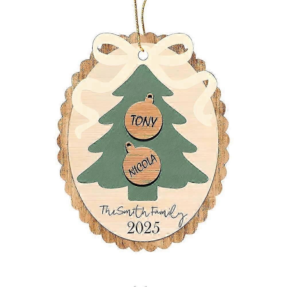 Customized 2-Layer Wooden Decorations For Family 2025
