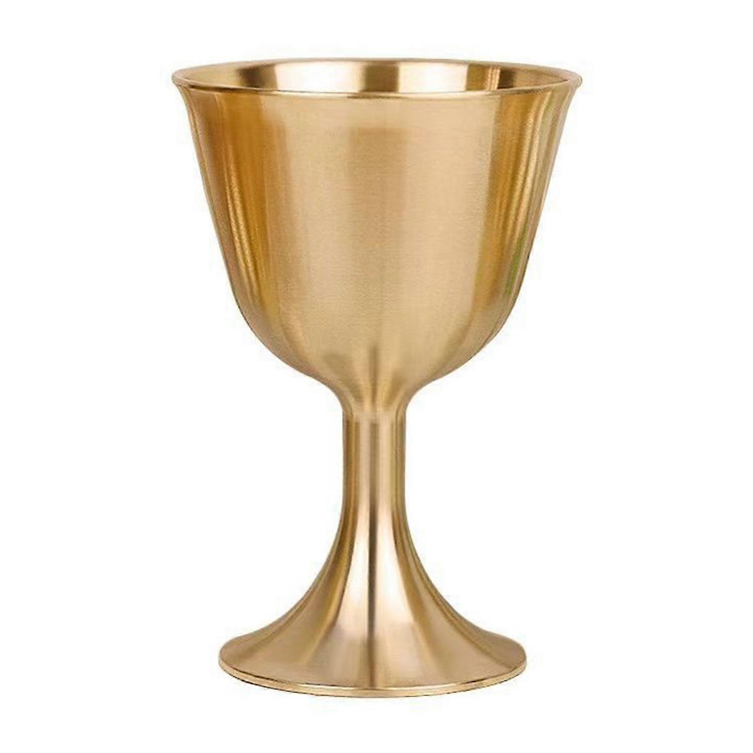 ZHOUBA Durable Wine Glass Good Gloss Copper Portable Smooth Edge Wine Cup for Daily Use 25-26
