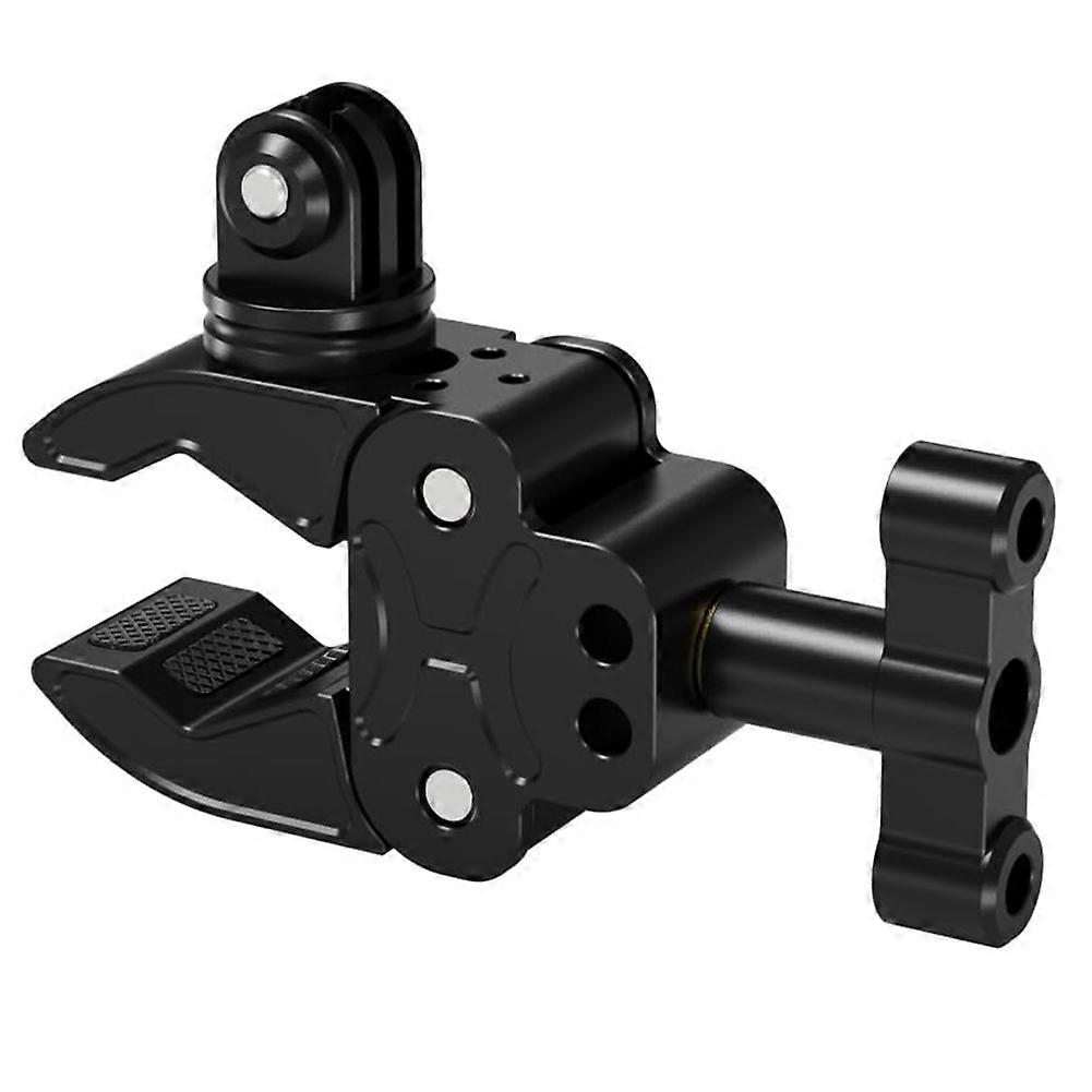 Universal 3-Card Front and Rear 180° Adjustment Super Clamp Camera Mount Handlebar Pole Tube Tripod Desk Camera Holder