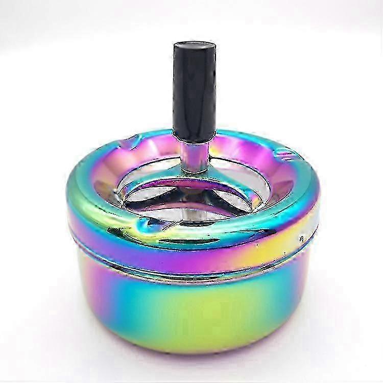 Rotating Ashtray with Rainbow Design, Diameter: 9cm