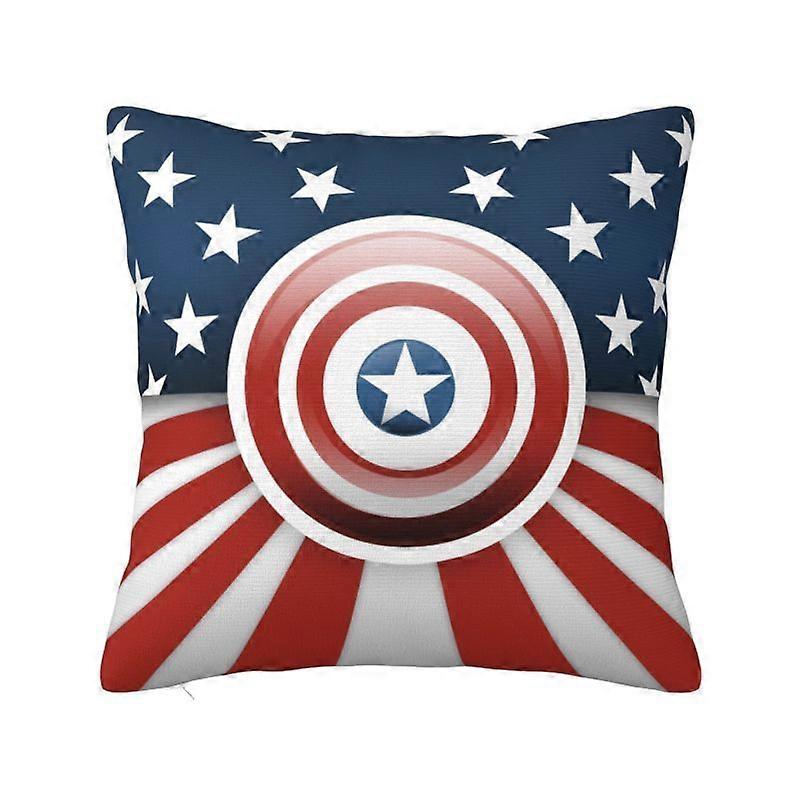 c287キャプテンアメリカスロー枕カバーリビングルームの装飾ソファカーシートスクエアポリエステル枕カバーkjs287