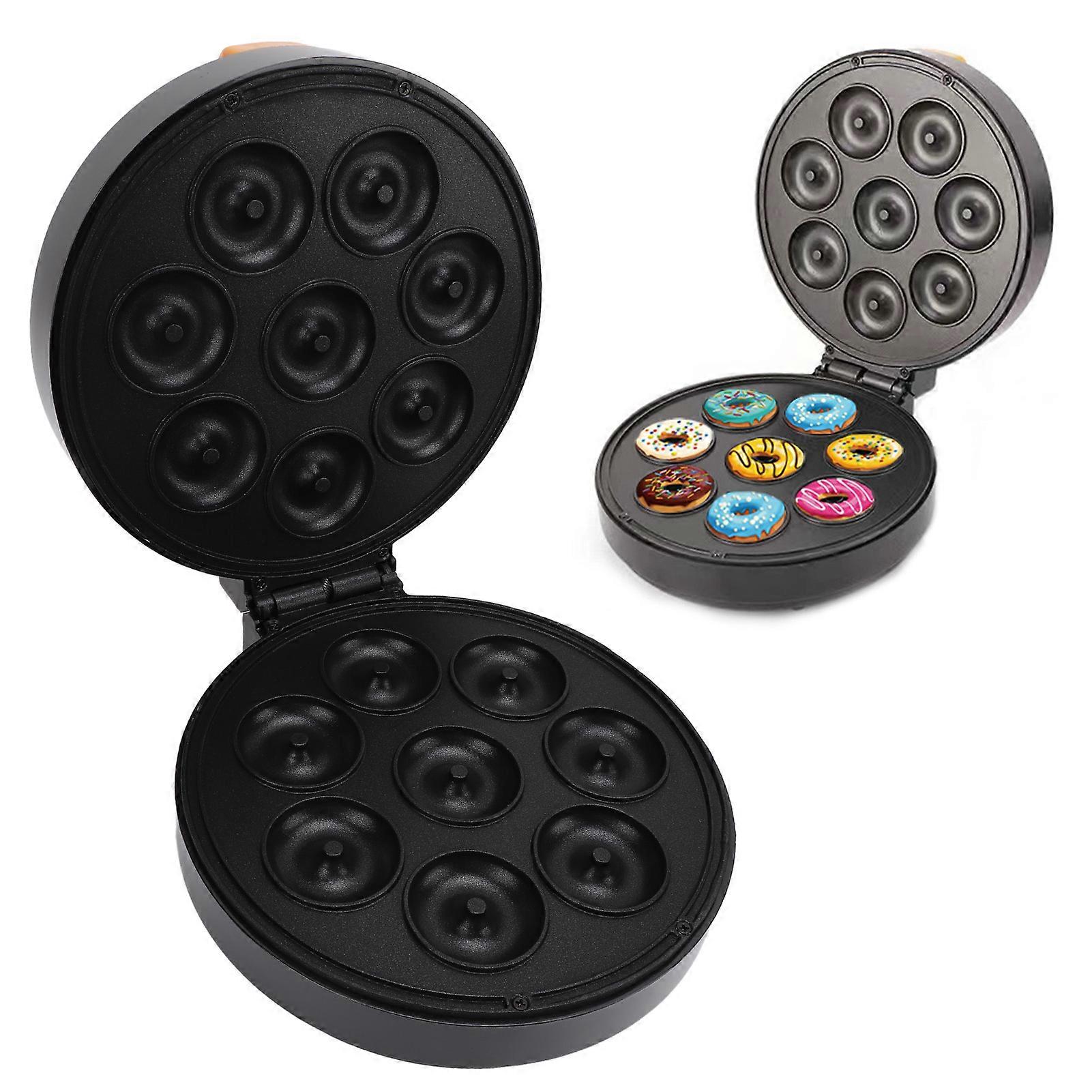 Mini Donut Maker Machine for Breakfast Snacks Desserts 1400W Double Sided Heating Makes 8 Doughnuts Donut Maker EU Plug 220V