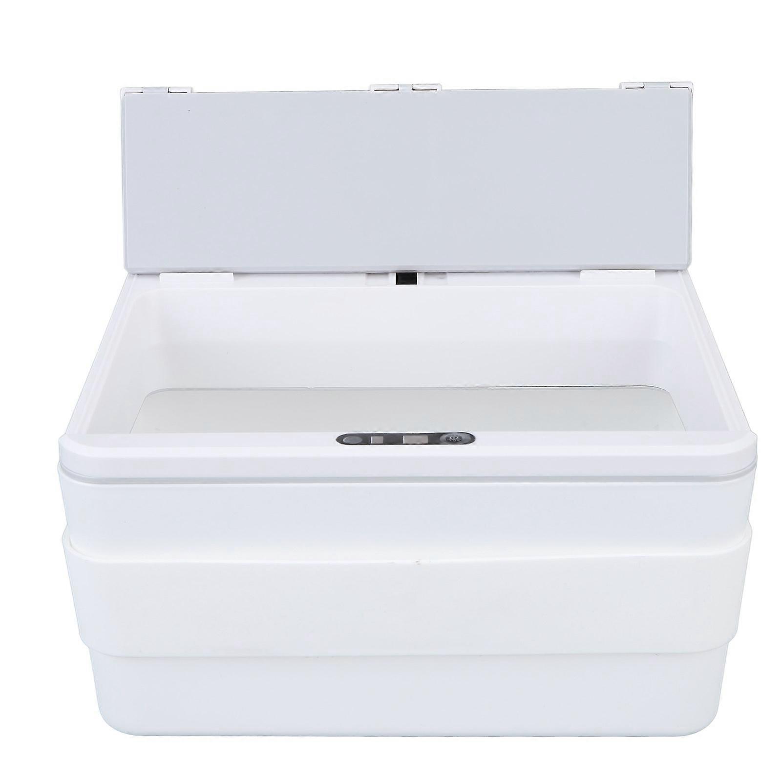 Touchless Mini Trash Can Automatic Small Garbage Can with Foldable Lid for Office Desktop Bedside Table Bathroom 
