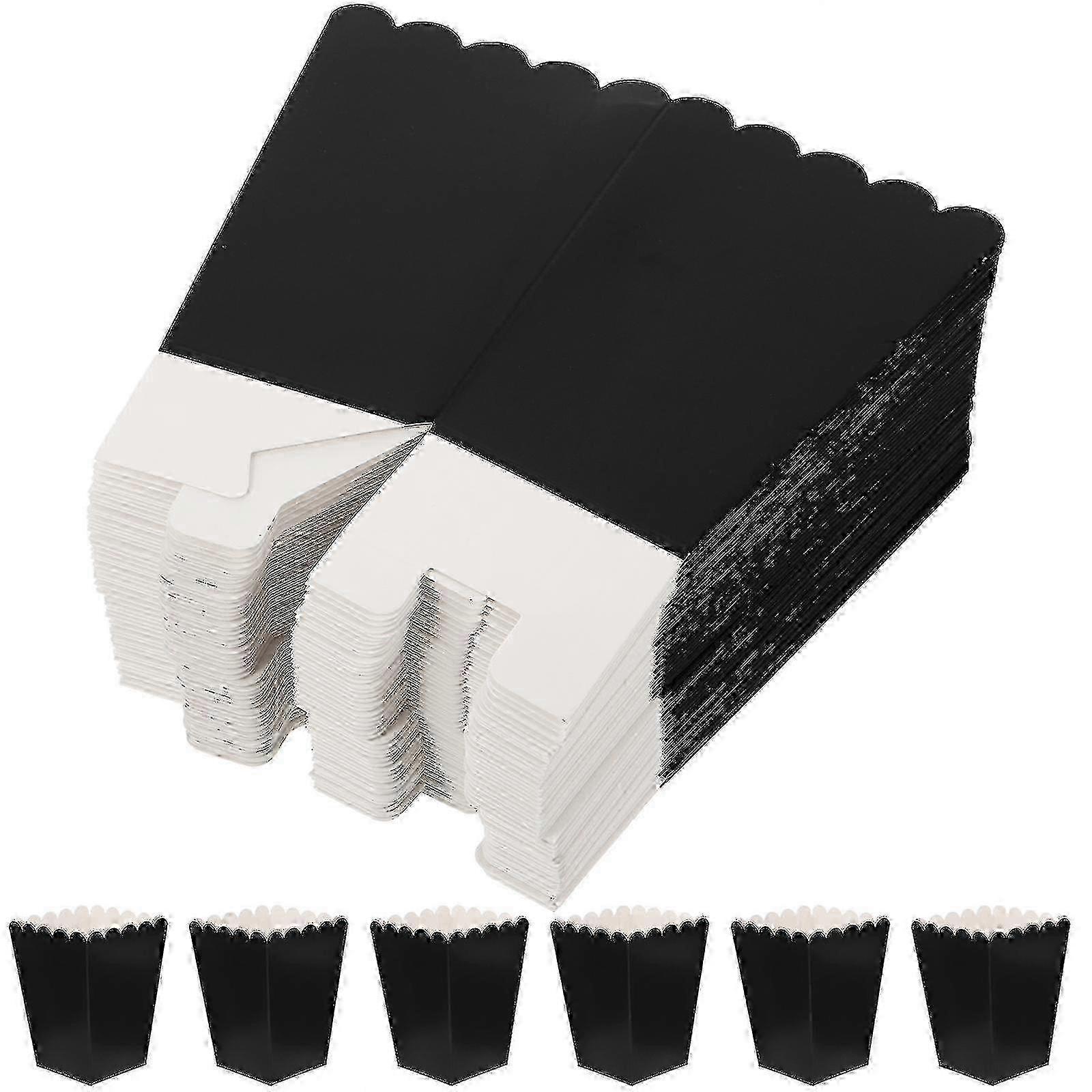 50pcs Popcorn Boxes Paper Popcorn Tubs Simple Greaseproof Popcorn Containers