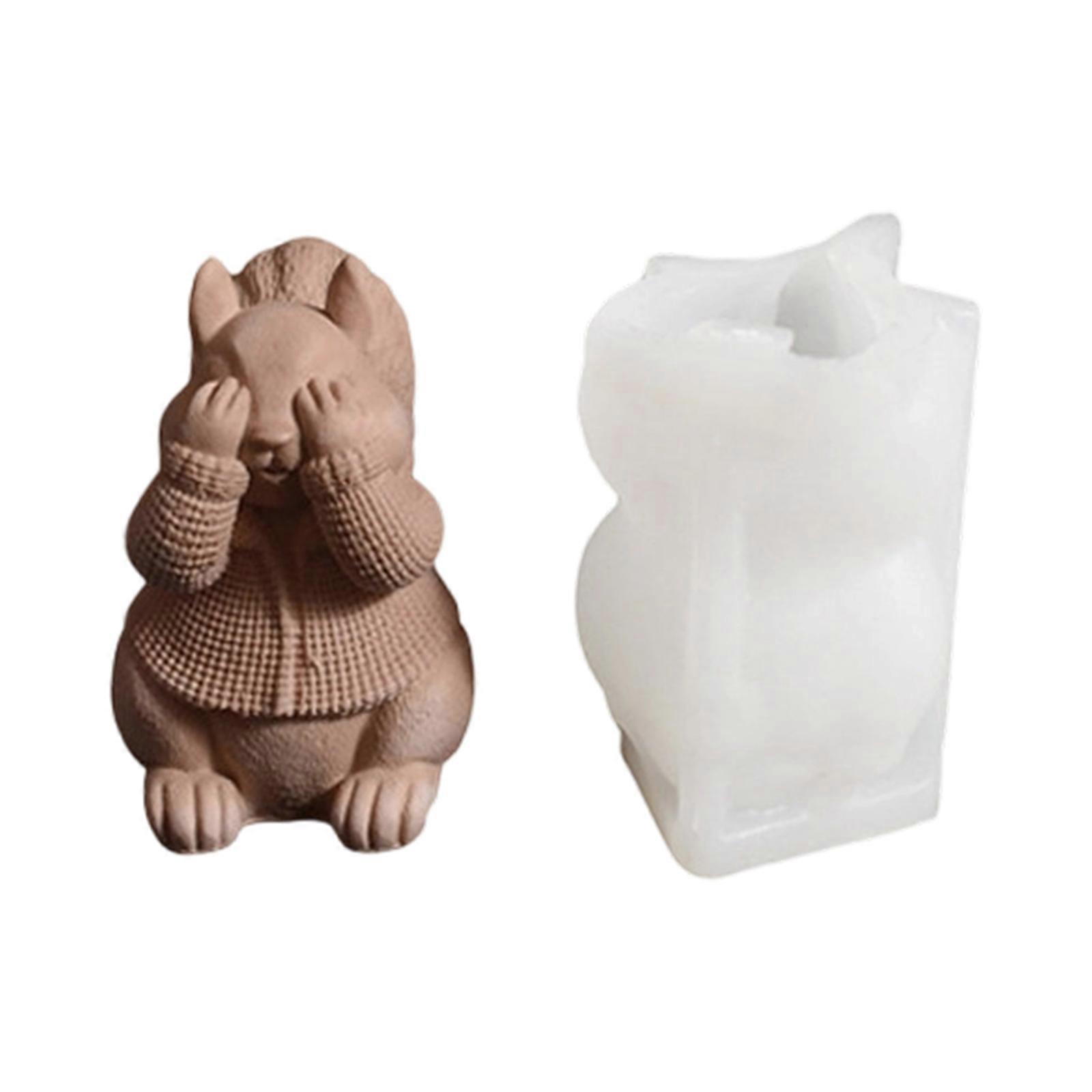 Christmas Squirrel Candle Making Mould Reusable Silicone Designs For Home Projects Multicolor