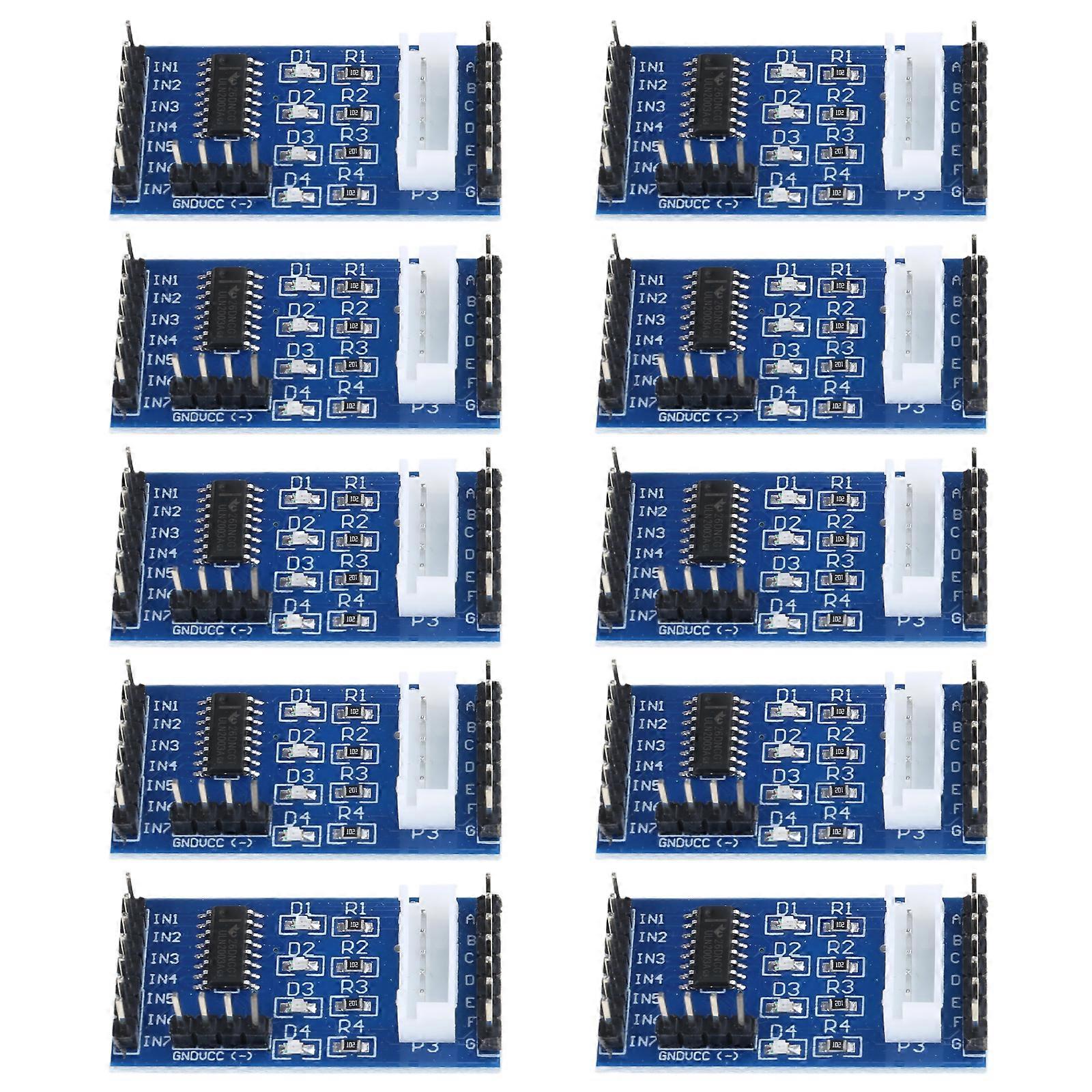 Pack of 10 ULN2003 Driver Module Steppers Motor Driver PCB Board for 28BYJ-48 Steppers Motor Driver Board Accessories Multicolor