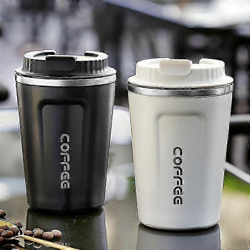 Isolerad resemugg i rostfritt stål, 380 ml/510 ml läckagesäker kaffetermos för utomhusbruk