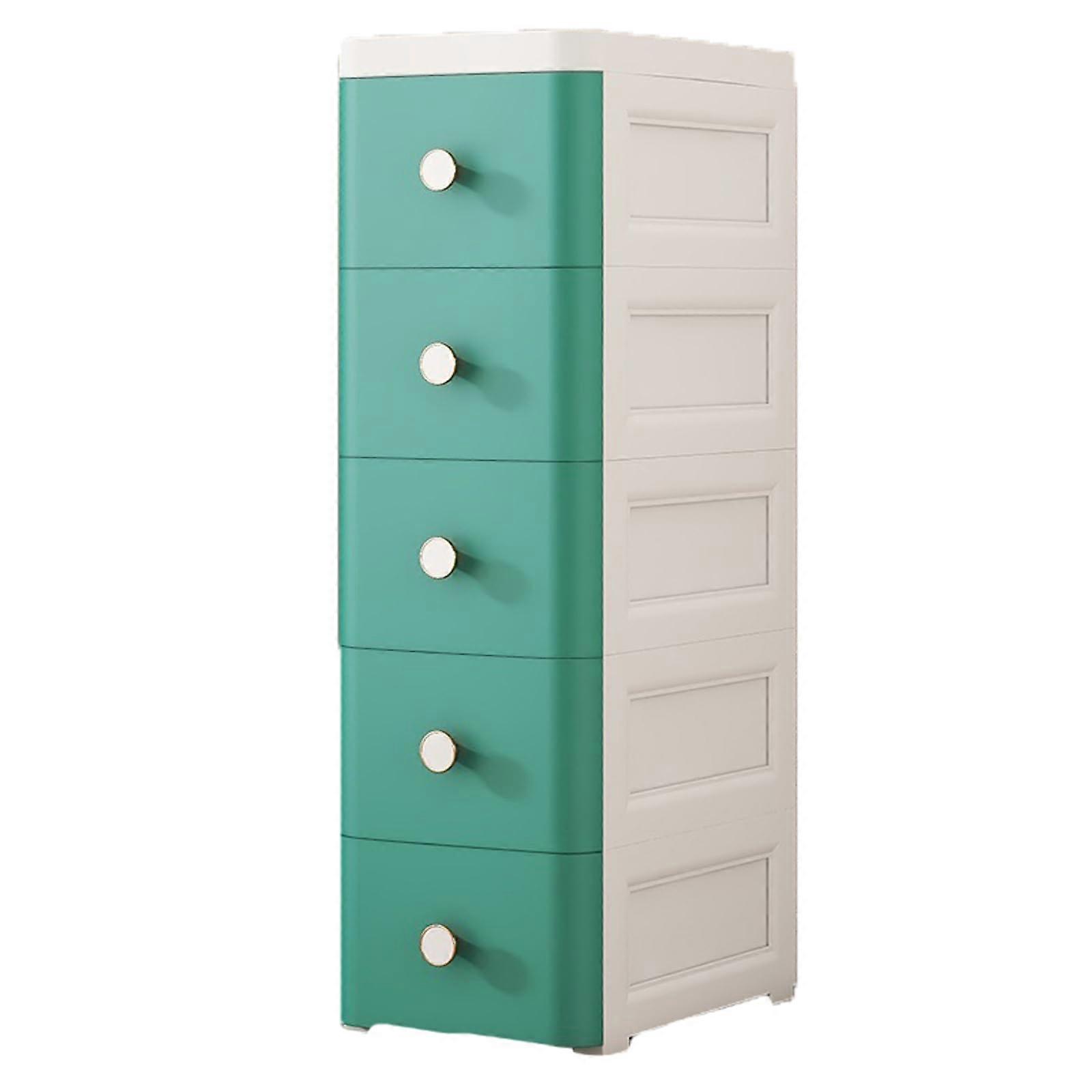 Rolling Plastic Storage Drawers 25cm Deep White Cabinet Compact Space Saving Office And Home Organizer