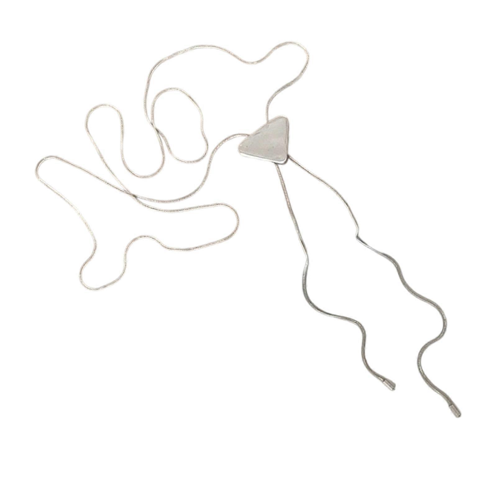 User Friendly Alloy Sliding Mechanism Geometric Pendant Necklace With Multiple Styling Options Geometric Necklace Multicolor