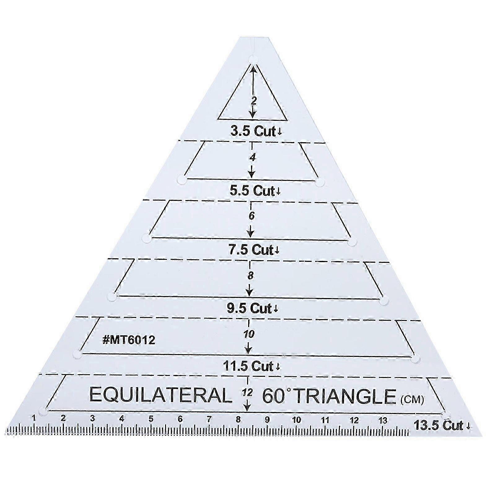 Acrylic Triangle High Transparency Original Scale Tailor maker Ruler for Quilting