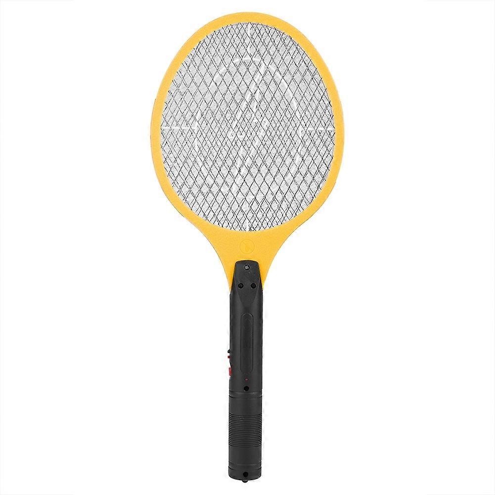 Cordless Rechargeable Electric Fly Mosquito Swatter Bug Zapper Racket Insects Killer Yellow