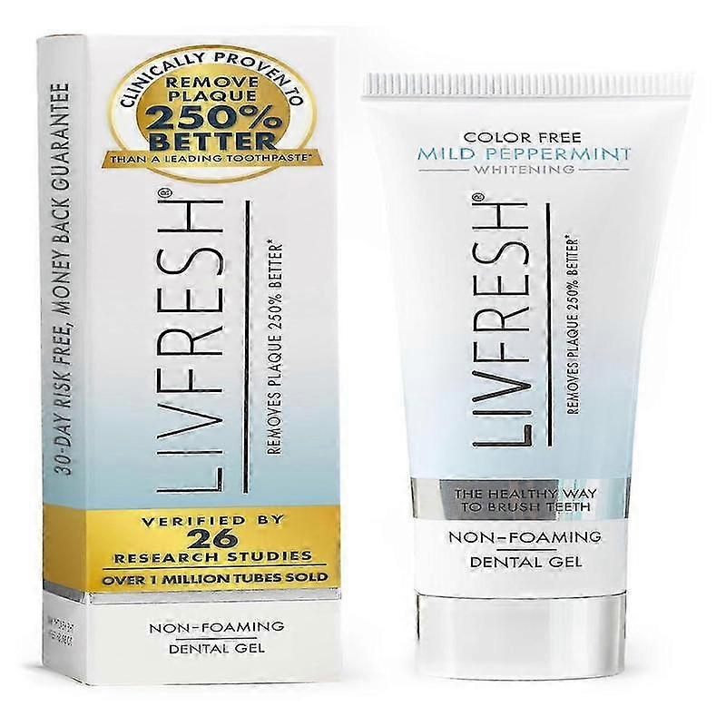 Livfresh 歯磨き粉ジェル、歯垢を 250% より良く除去することが臨床的に証明されています 50ml