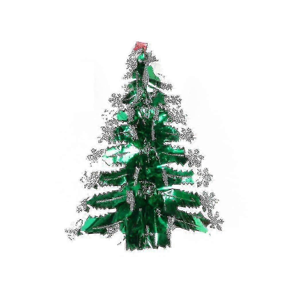 4個のクリスマスツリーの装飾スノーフレークツリーのクリスマスオーナメント