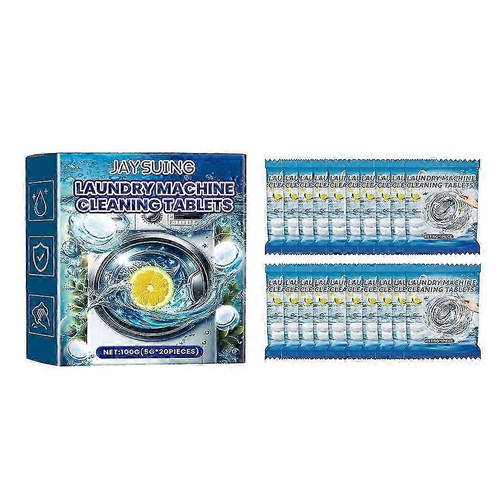 Washing machine decontamination effervescent tablets deep clean odor