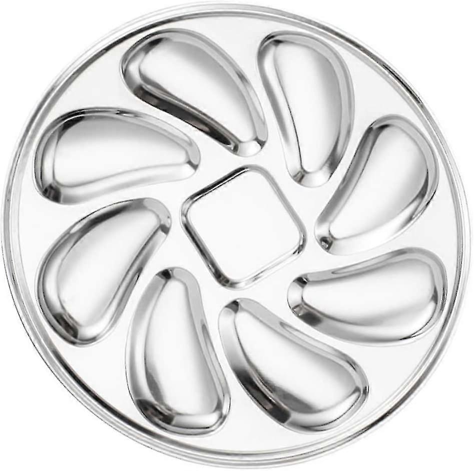 Østerstallerken Øster serveringsfade Rustfri stål østerstallerken Østersskal