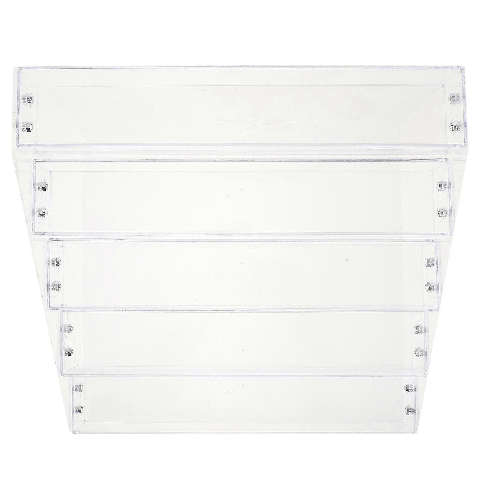 Transparent Acrylic Display Rack for Displaying 5 Tier Organizer