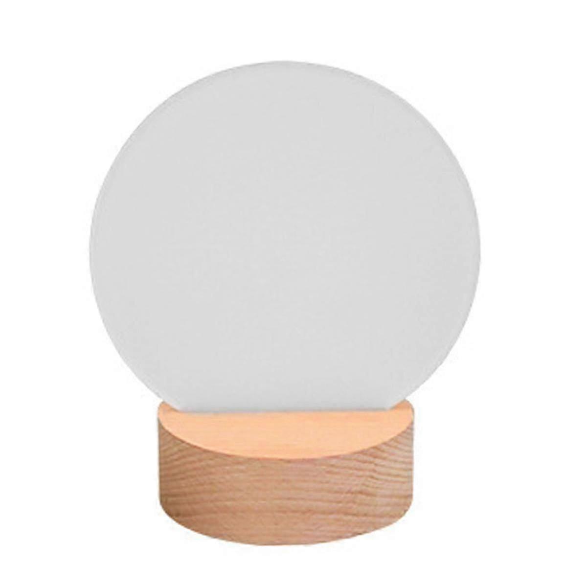 LED Acrylic Photo Frames for Sublimation Printing, Customizable Night Light with Wood Stand & Warm USB Light