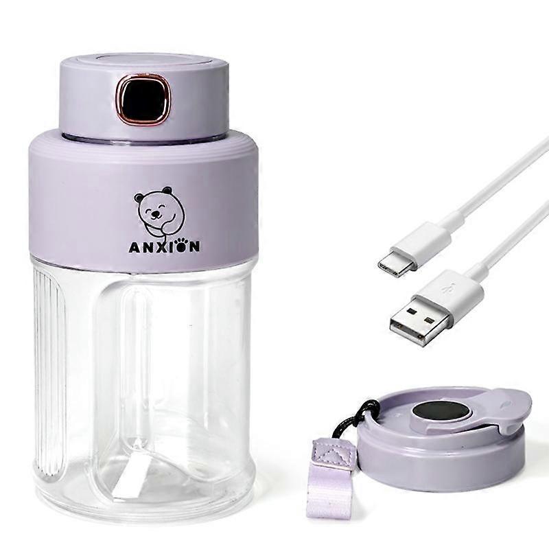 Portable Juicer Cup with 8-Blade Stainless Steel 1000ML Cordless High-Speed Blender with Dual Lids