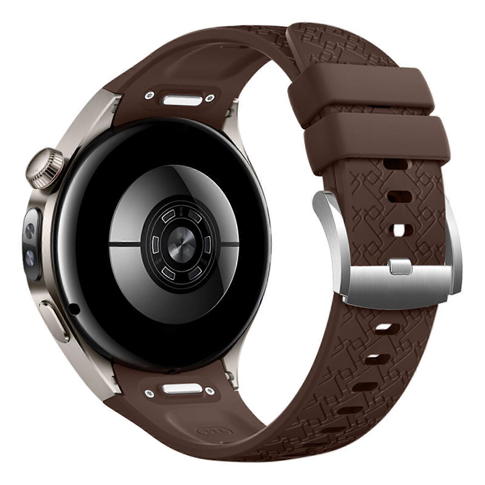 Press Button Heart-Shaped Interwoven Texture Silicone Watch Band