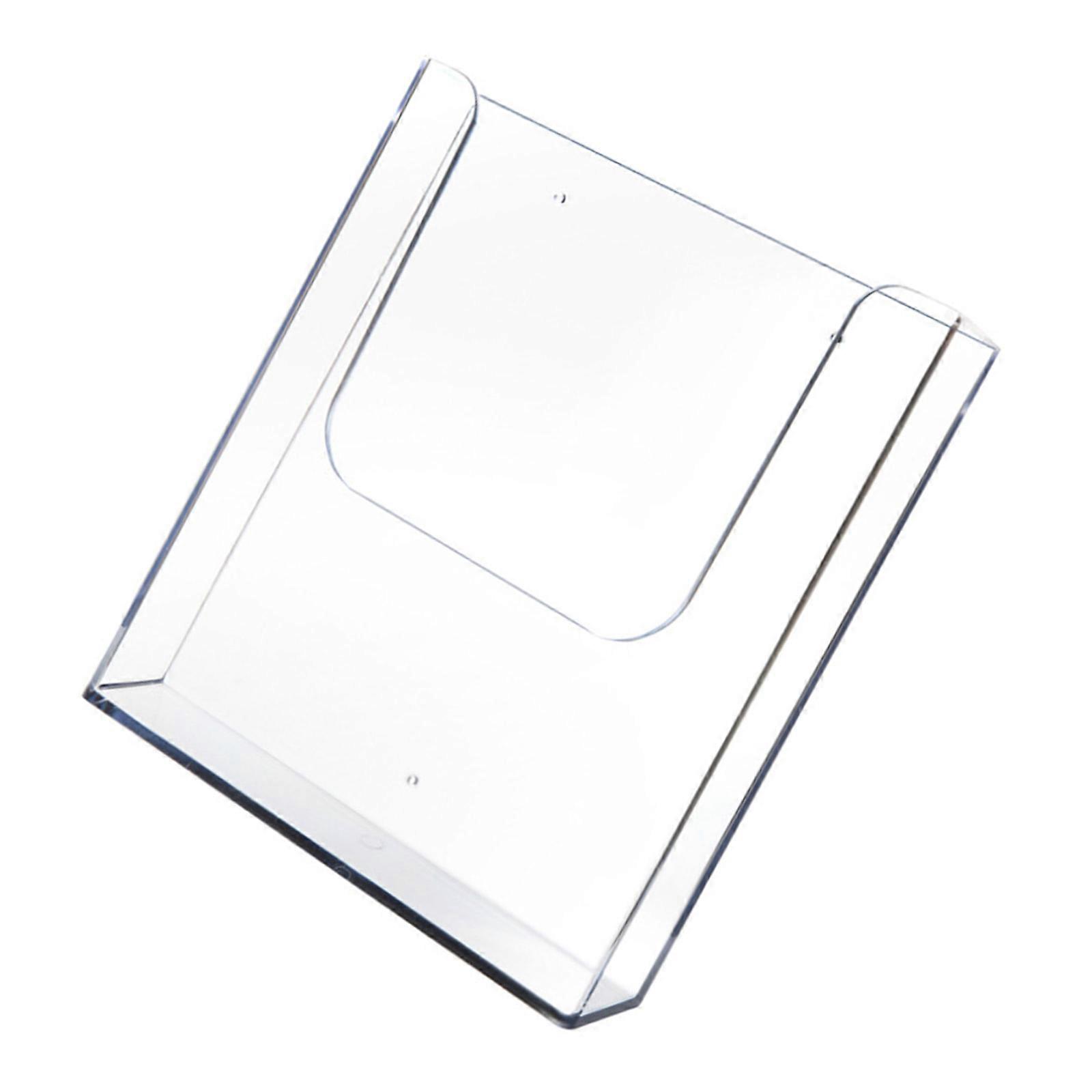 Wall Document Organiser Holder Clear Acrylic File Display Rack Space Saving Wall File Storage Case For School Office Multicolor