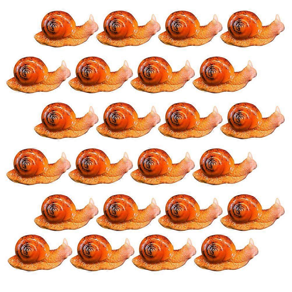 25pcs Tiny Snail Figurines Mini Snail Figurines Simulated Snail Decorations