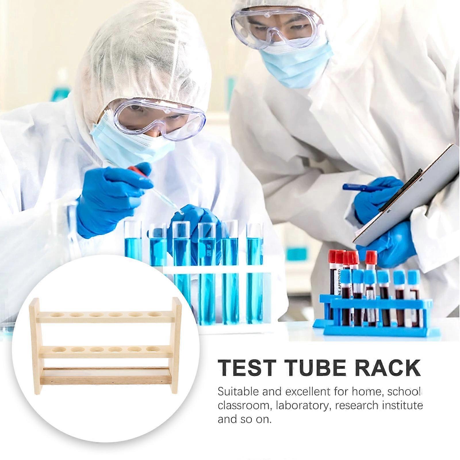 1 قطعة خشبية اختبار أنبوب الرف عملية اختبار أنبوب حامل اختبار أنبوب تخزين الرف