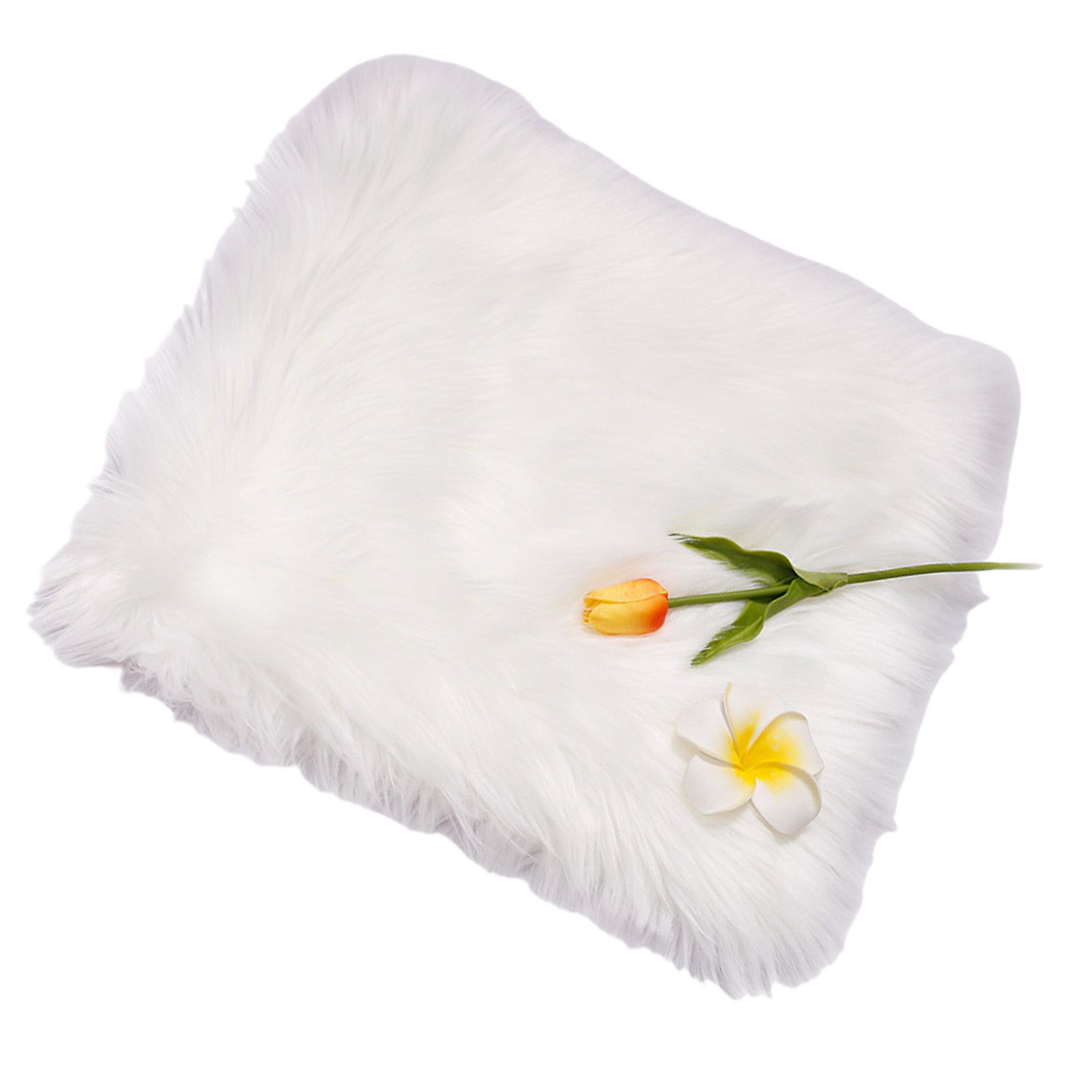 Soft Nail Pad Nail Background Mat Plush Photography Background Mat Manicure Display Mat for Picture  White