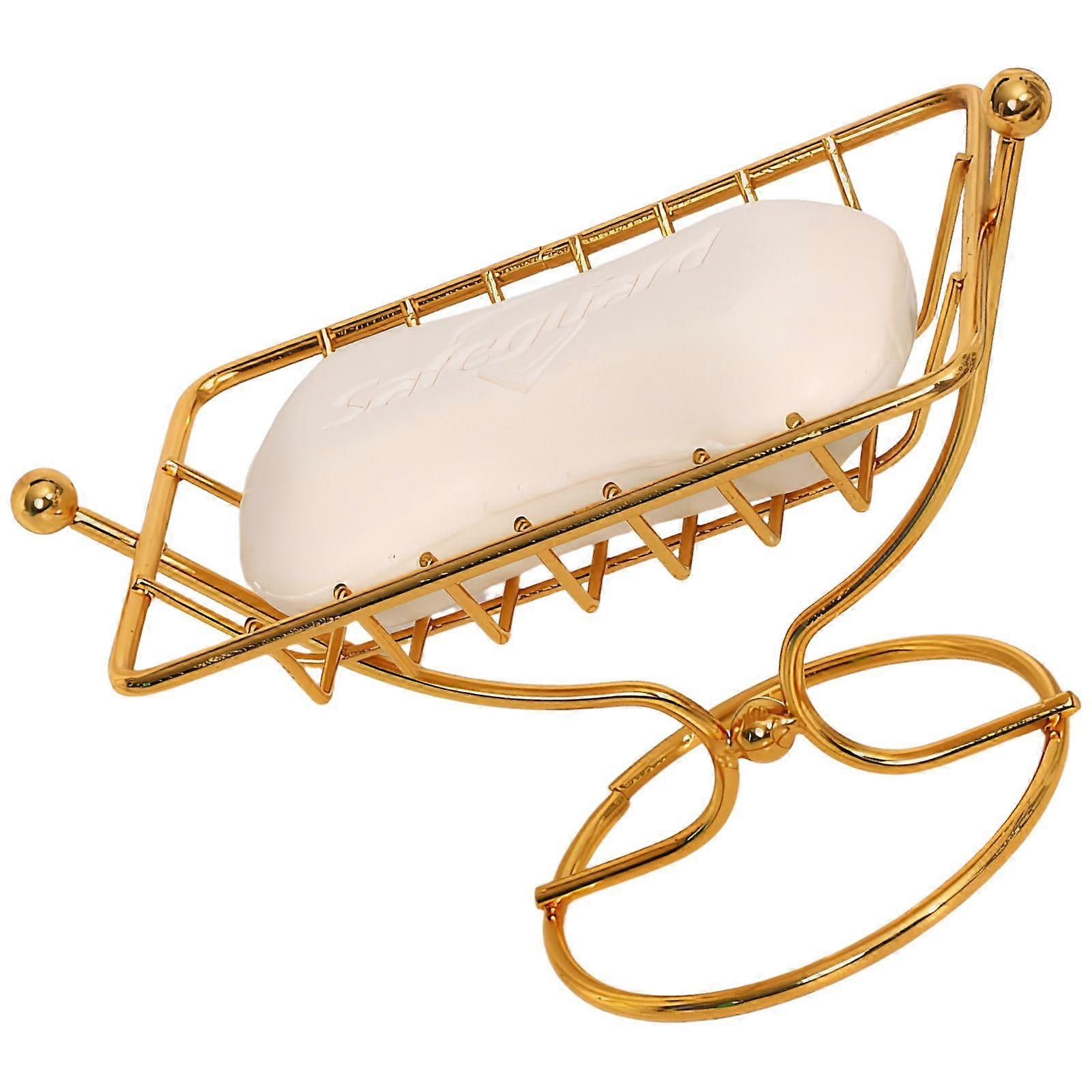 Square Soap Dish with Drainable Design for Bathroom Counter, Modern CorrosionResistant Soap Holder Tray