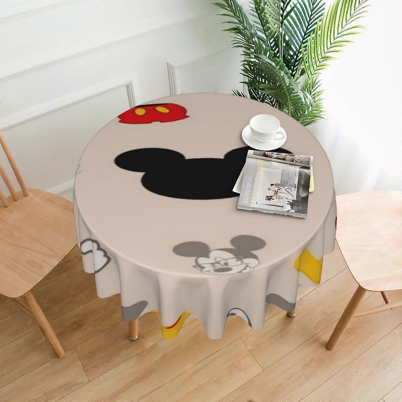 Mickey Mouse Rectangular Tablecloth 60in, Water Resistance Antiwrinkle Spillproof Soft Fabric, compatible with dining room, parties, holiday dinners