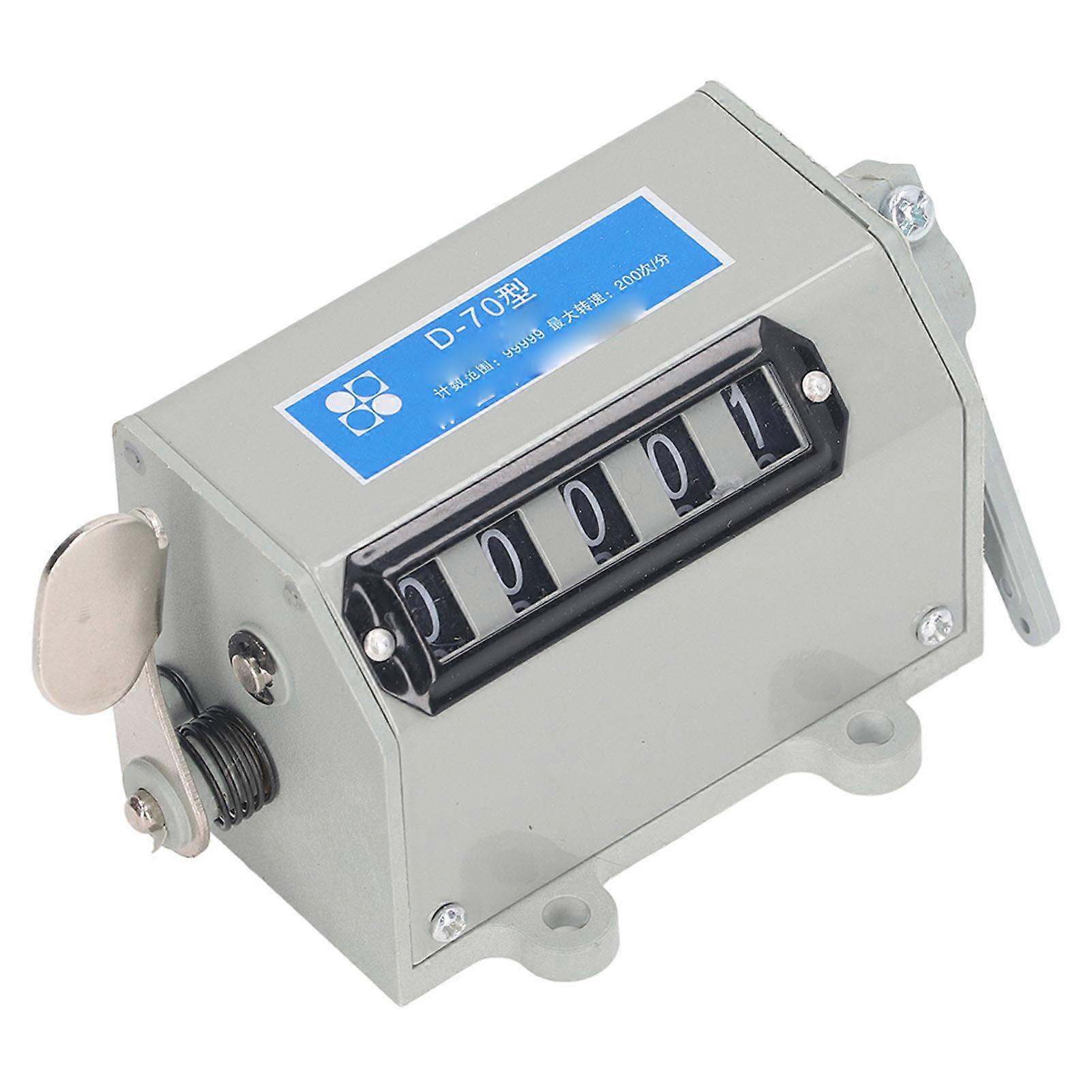 220V 5 Digit Mechanical Resettable Pull Counter for Machine Tool, Accurate Manual Stroke Tally