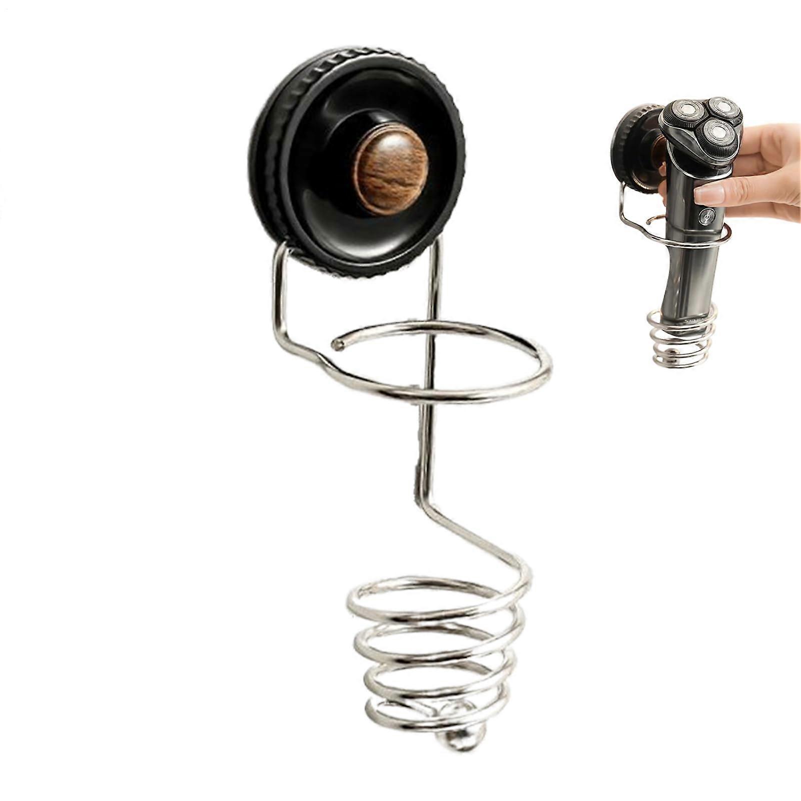 Electric Razor Wall Mount Holder with Suction Cup Toothbrush and Toothpaste Rack for Bathroom