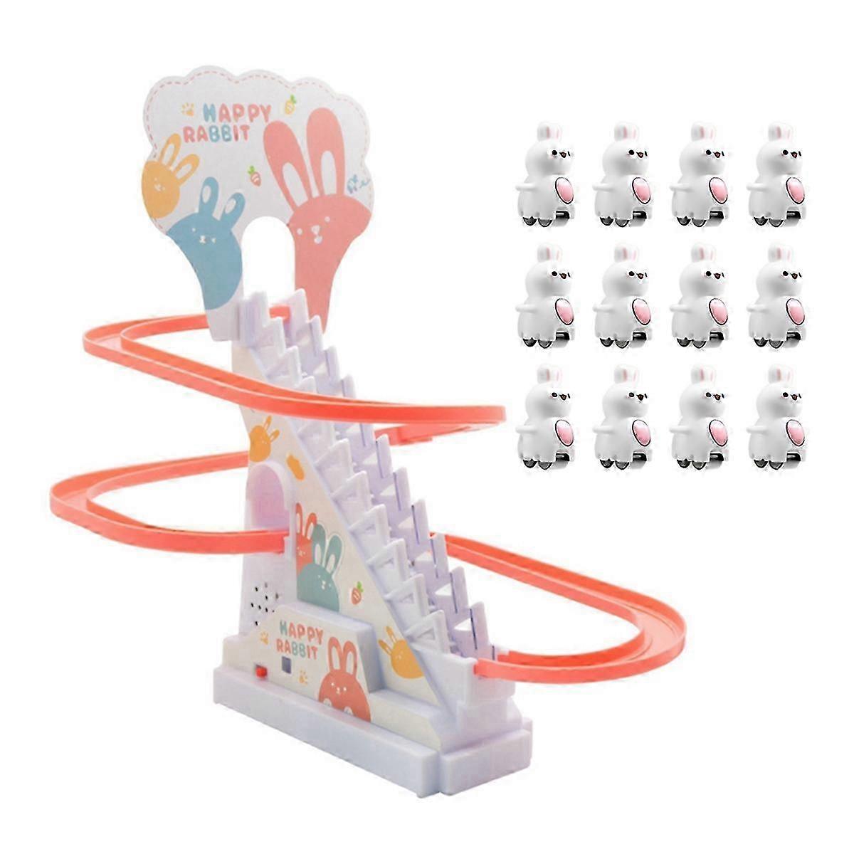 Bunny Climbing Stairs Track Automatic Slide with Music