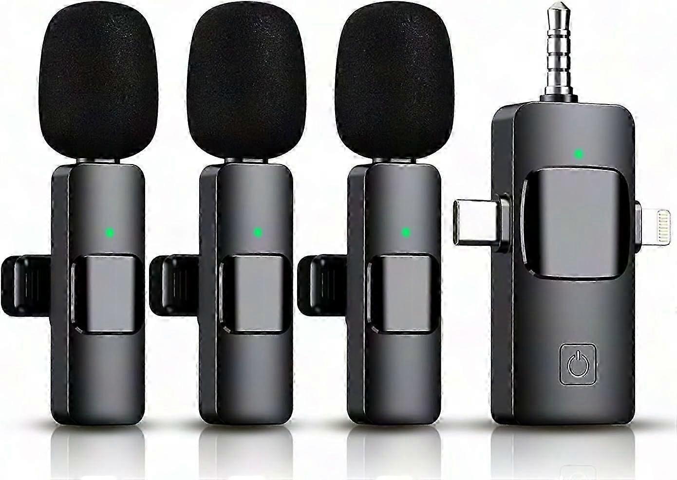 3-in-1 Wireless Lavalier Microphone for , , Android, Camera