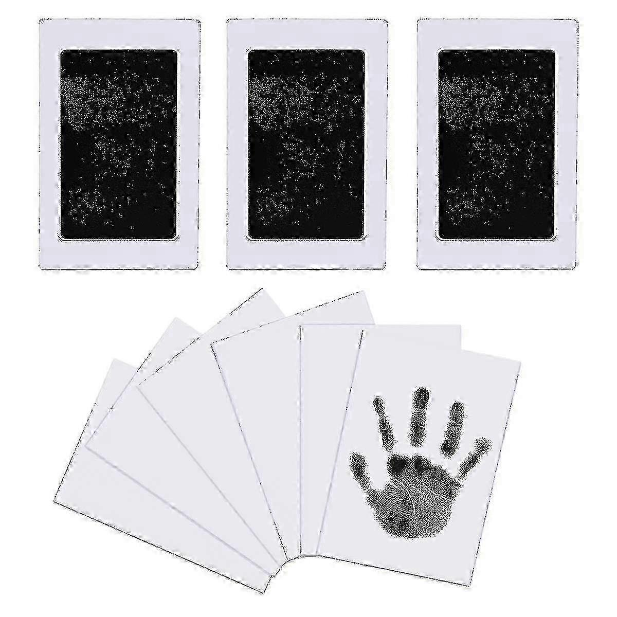 3pcs Baby Handprint And Footprint Set, Safe Non-toxic 9.5*5.7cm