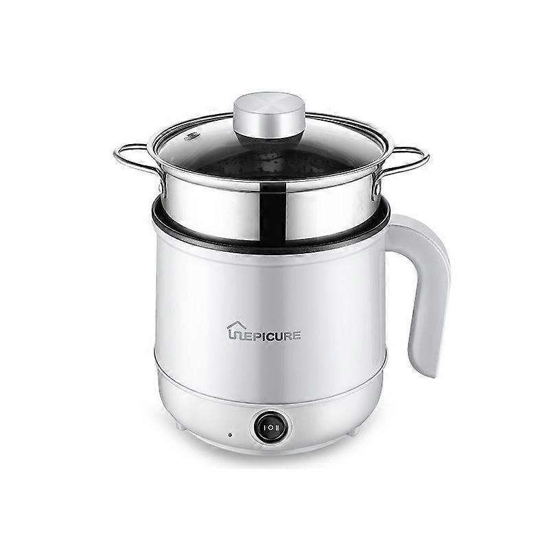 Rice Cooker White Manual Style with Steaming Grid