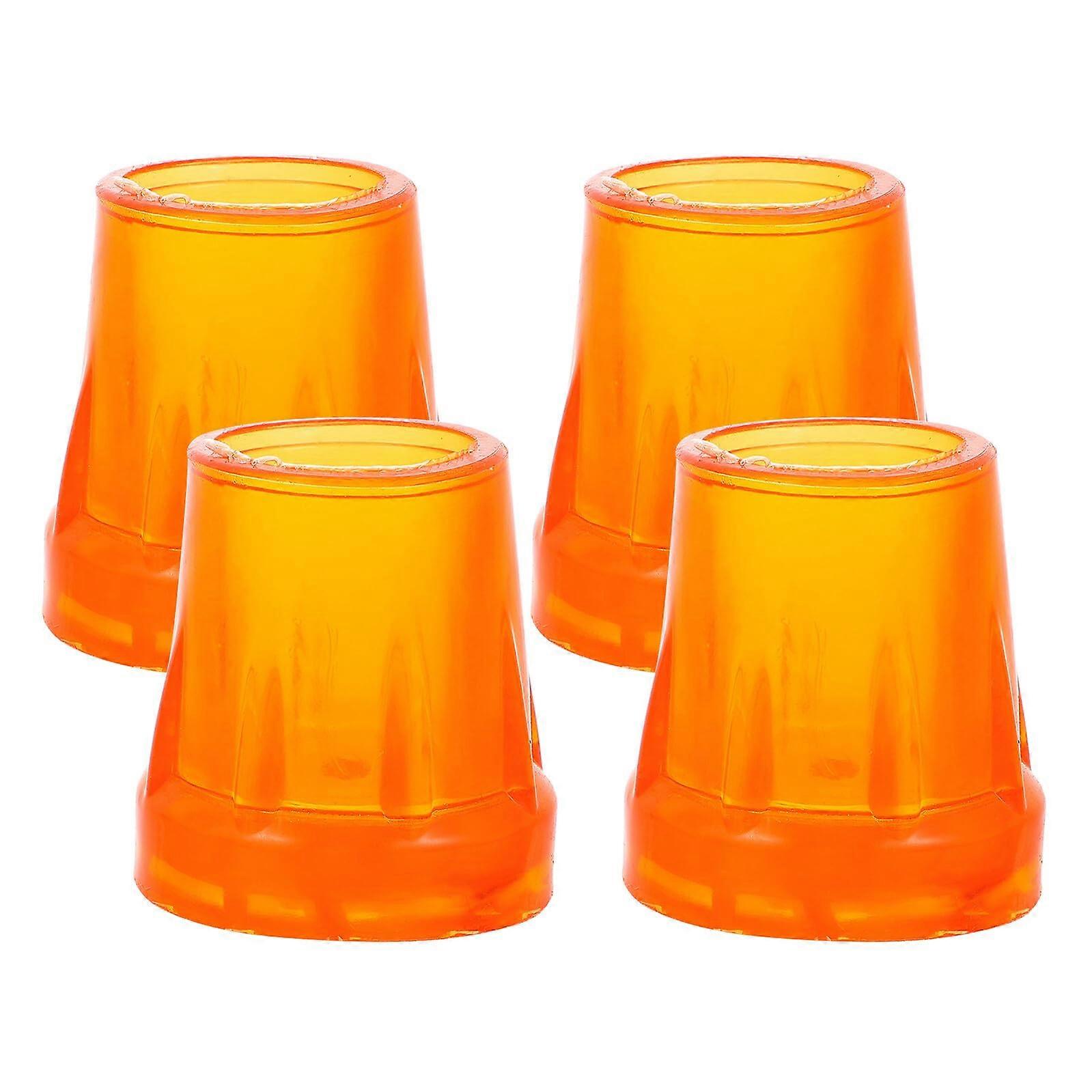 Crutch Rubber Tips AntiSlip Shock Absorbing Feet Covers for Walking Sticks and Canes, Set of 4