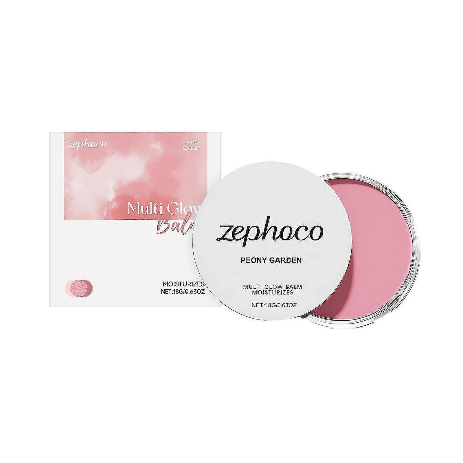 Zephoco Peony Garden Blusher Natural Makeup Improve Skin Color Delicate And Light Clothing Transparent Color Rendering