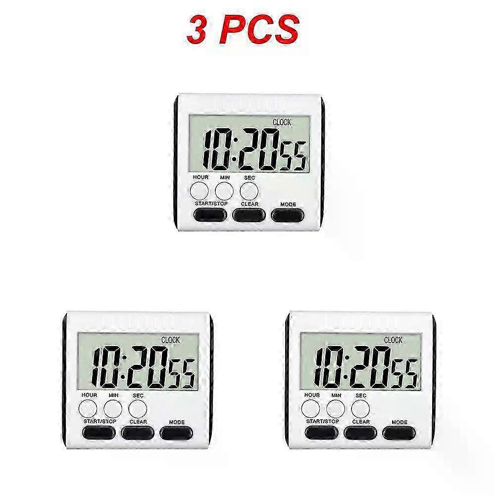 Digital Kitchen Timer Magnetic Digital Chronometer LCD Screen Digital Magnet Alarm Clock Cooking Count Up Countdown Stopwatch