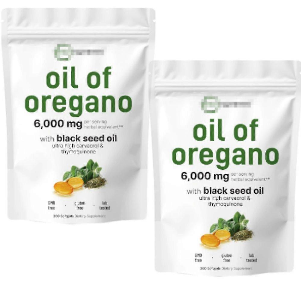 1-3x שמן אורגנו, שמן זרעי שחור 6000 מ"ג, ג'לים וסומק תזונתיים, 300 יחידות