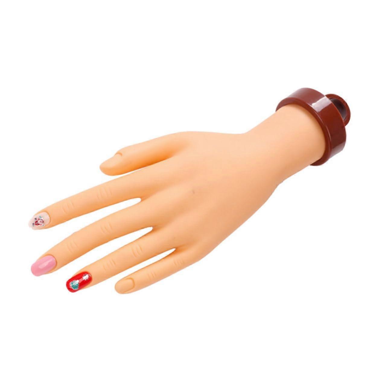 Practice Hand for Nail Art with Flexible Joints, Reusable Manicure Training Hand for Beginners