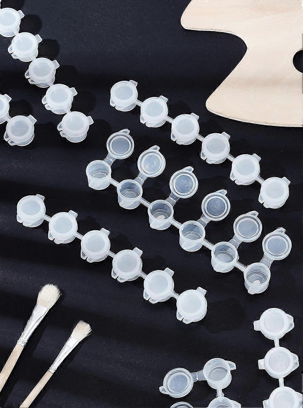 10 Pcs 3ml 6 Box Plastic Empty Paint Palette Mini Clear Paint Box Containers for Making Painting Tools Drawing Accessories